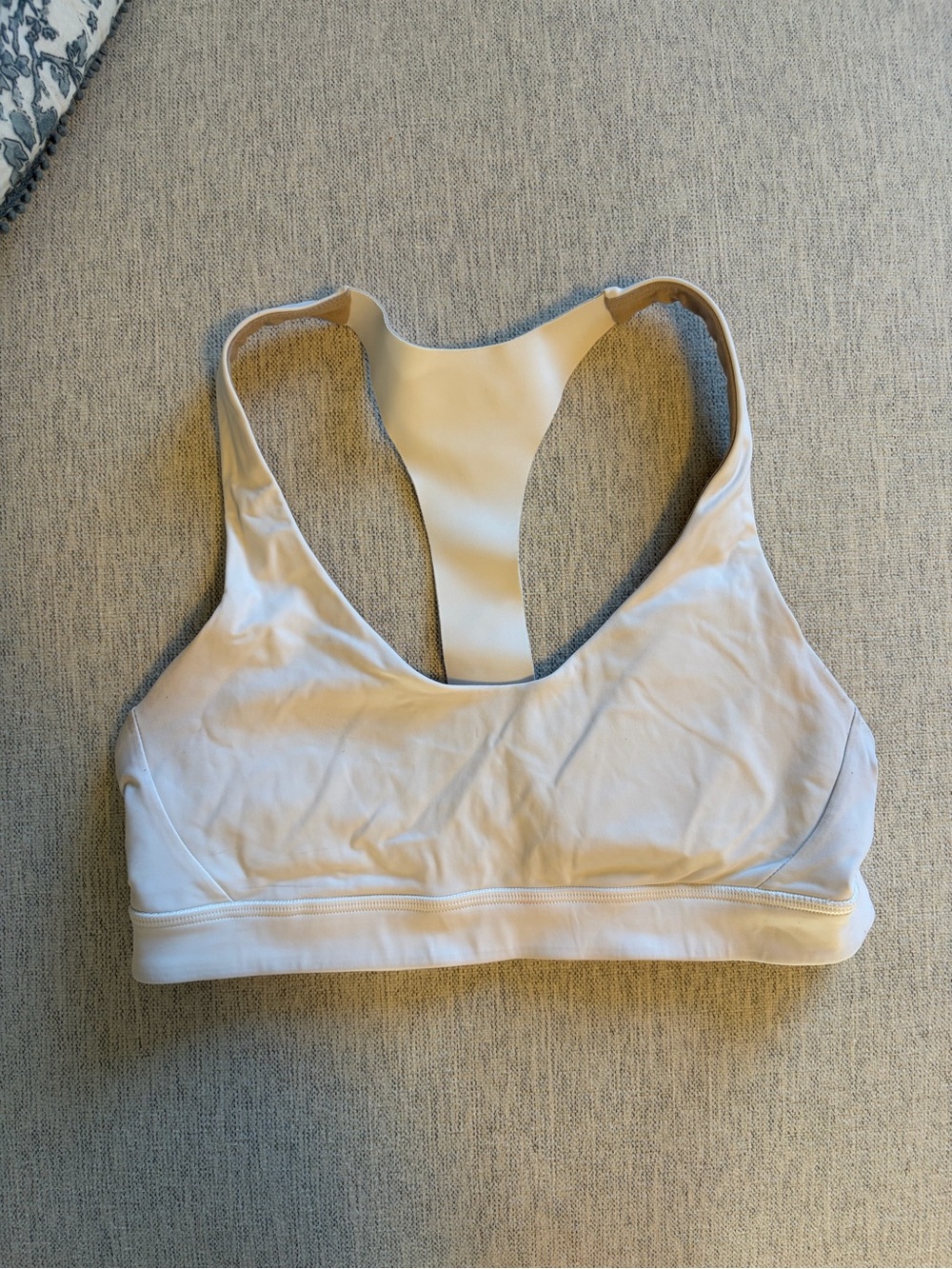 Lululemon White Racerback Sports Bra